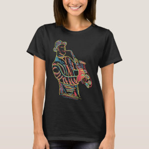 Saxophon Saxophonspieler und Musiker T-Shirt