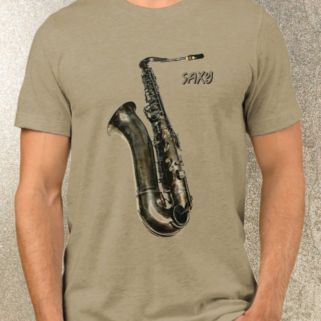 Saxophon Saxy Jazzy Fotografy Tri-Blend Shirt (Von Creator hochgeladen)