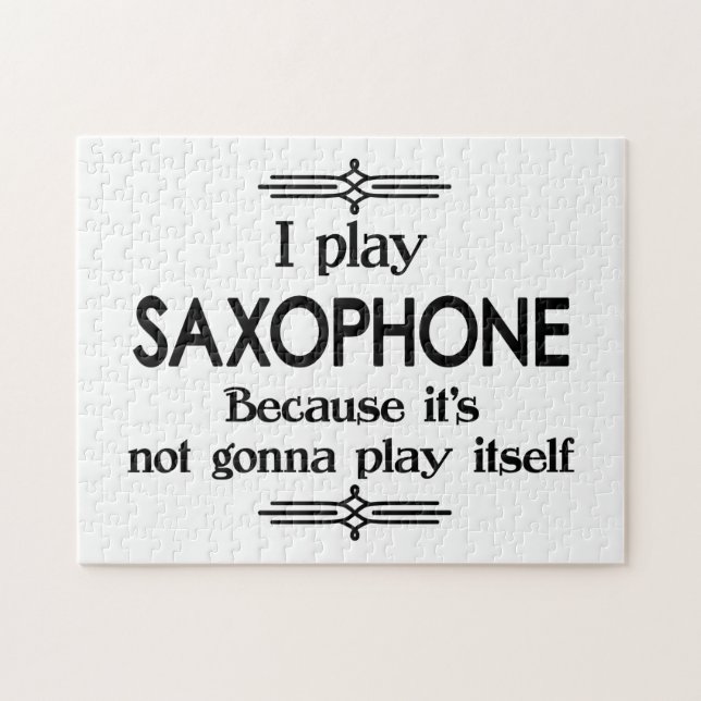 Saxophon - Spielen Sie sich selbst Funny Deko Musi (Horizontal)
