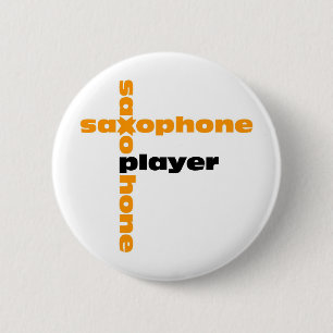Saxophon-Spieler Button