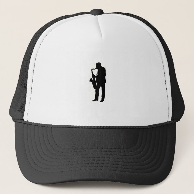 "Saxophon-Spieler" Geschenke und -produkte Truckerkappe (Vorderseite)