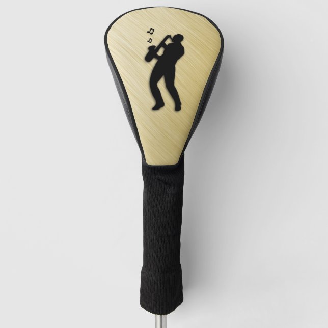 Saxophon-Spieler Golf Headcover (Vorderseite)