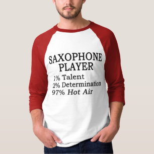 Saxophon-Spieler-Heißluft T-Shirt