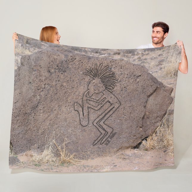 Saxophon-Spieler-Petroglyphe Fleecedecke (Beispiel)