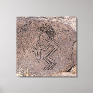 Saxophon-Spieler-Petroglyphe Leinwanddruck