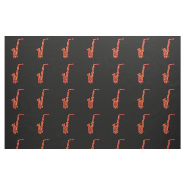 Saxophon Stoff (Fat Quarter (45,7 x 55,9 cm))