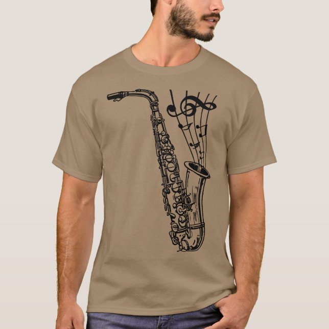 Saxophon T-Shirt (Vorderseite)