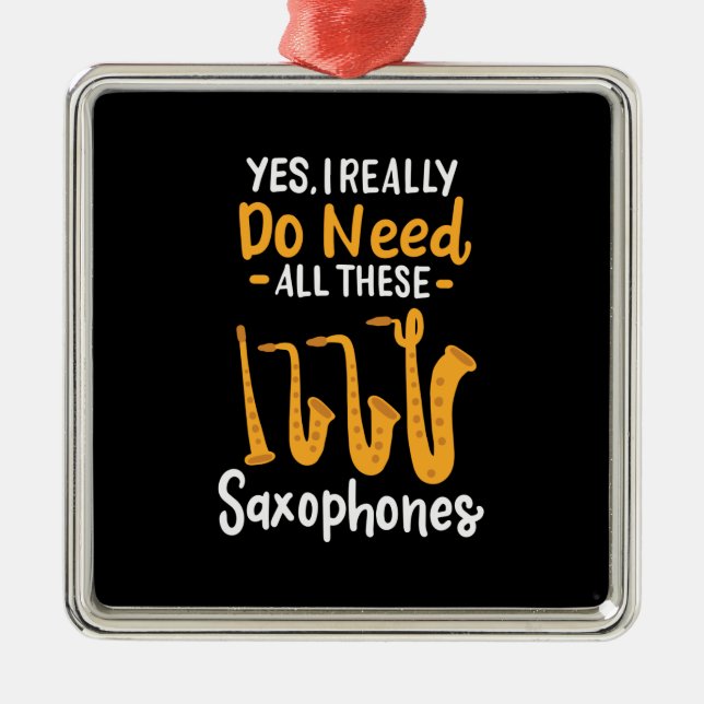 Saxophon-Typen Ornament Aus Metall (Vorne)