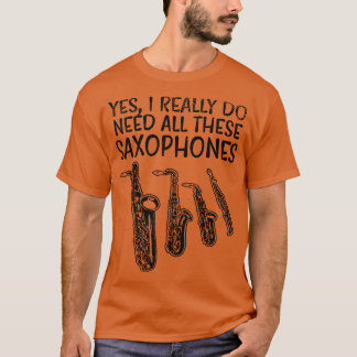 Saxophon-Typen T-Shirt