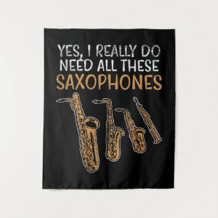 Saxophon-Typen Wandteppich