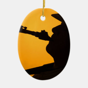 Saxophon-Verzierung Keramik Ornament
