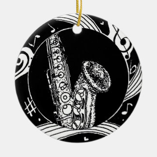 Saxophon-Verzierung Keramik Ornament