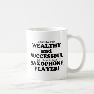 Saxophon Wohlhabend und erfolgreich Kaffeetasse