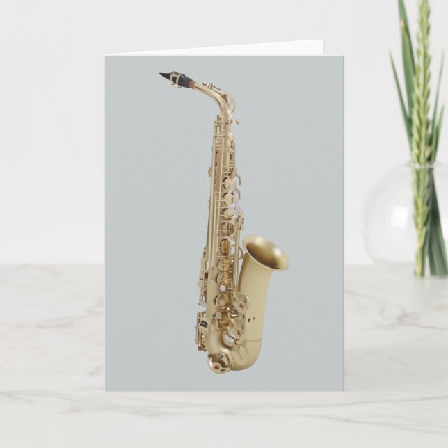 Saxophone Blank Greeting Card Karte (Vorderseite)