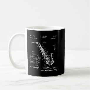 Saxophone Blueprint Graphics Kaffeetasse