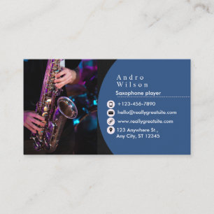 Saxophone Business Card Visitenkarte