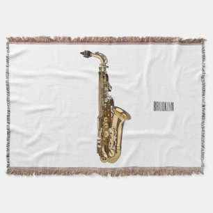 Saxophone Cartoon Illustration Decke