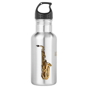Saxophone Cartoon Illustration Edelstahlflasche