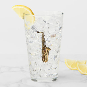 Saxophone Cartoon Illustration Glas