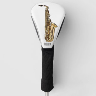 Saxophone Cartoon Illustration Golf Headcover