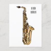 Saxophone Cartoon Illustration