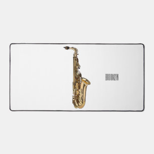 Saxophone Cartoon Illustration Schreibtischunterlage