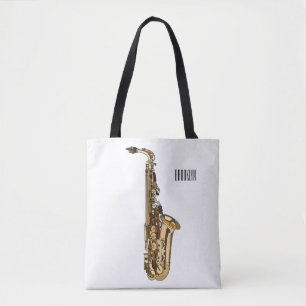 Saxophone Cartoon Illustration Tasche