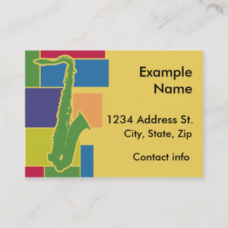 Saxophone Colorblocks Visitenkarte