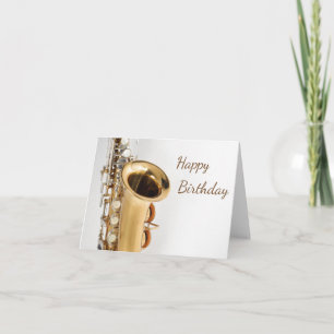 Saxophone Geburtstagskarte Karte