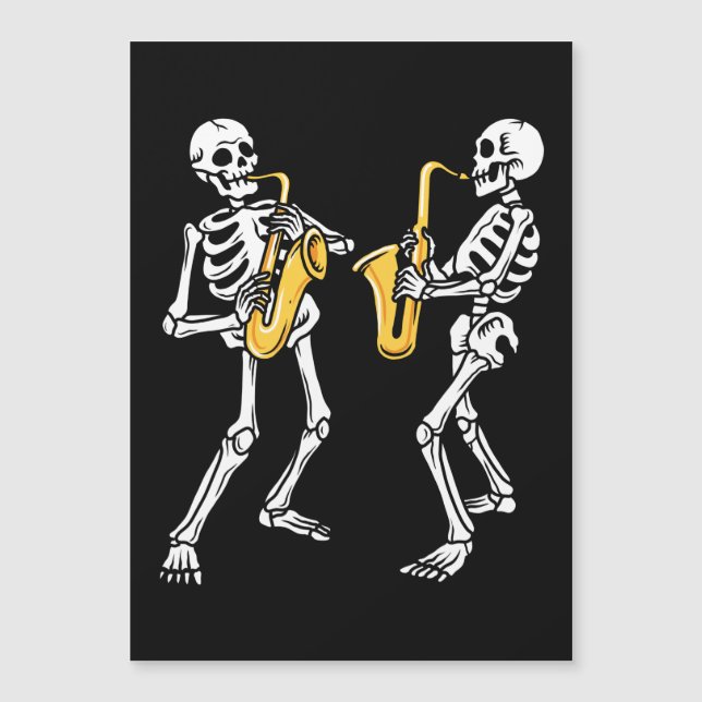 Saxophone Gift Men Jazz Music Saxophonist Magnetkarte (Vorderseite)