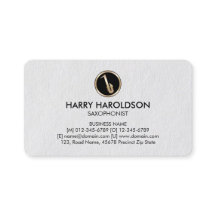 Saxophone Icon Saxophonist Premium Business Card