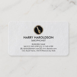Saxophone Icon Saxophonist Premium BusinessCard Visitenkarte