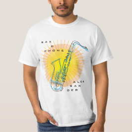 Saxophone Illustration Cool Moderne Kunst Saxophon T-Shirt