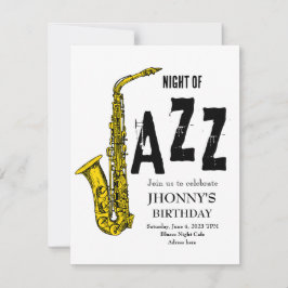 Saxophone Jazz Einladung