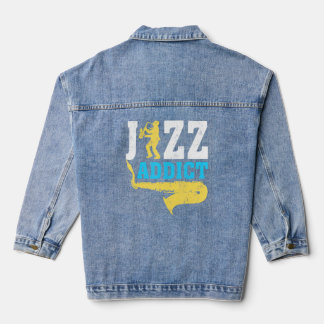 Saxophone Jazz Music Jazz Addict Jeansjacke
