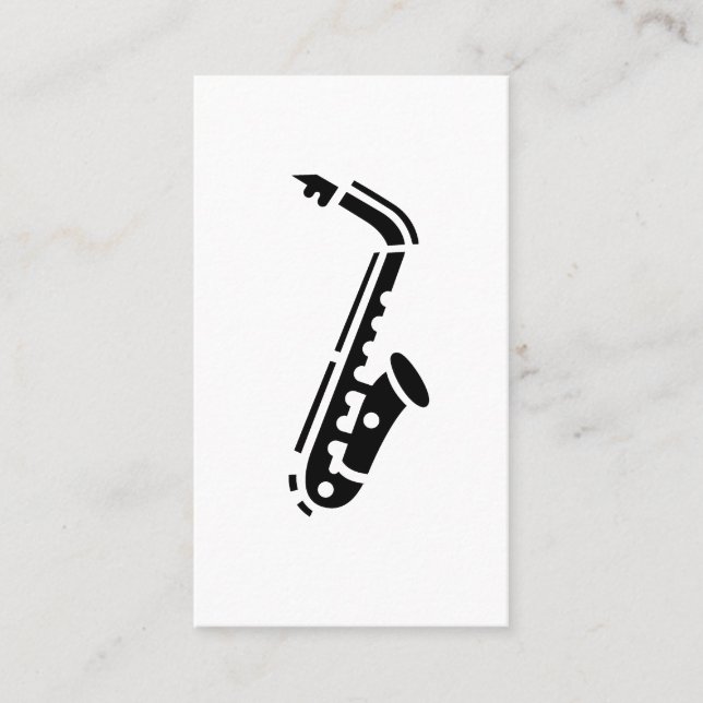 Saxophone Logo Visitenkarten Visitenkarte (Vorderseite)
