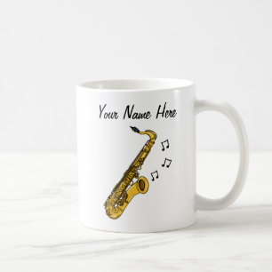 Saxophone Mug personnalisé Saxophoniste Musicien C