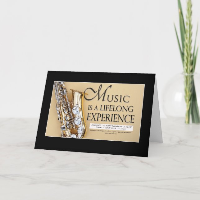 Saxophone Music Quote Grußkarten Karte (Vorderseite)