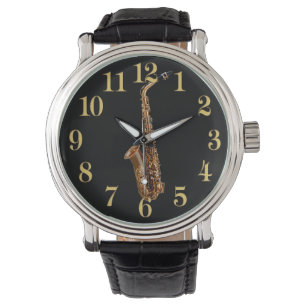 Saxophone Music-Themed Musician's Geschenk Armbanduhr