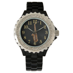 Saxophone Music-Themed Musician's Geschenk Armbanduhr