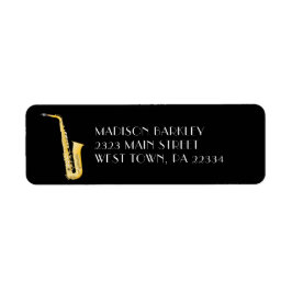 Saxophone Musician Band Teacher Label