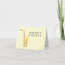 Saxophone Musician Band Teacher Note Card