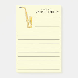 Saxophone Musician Band Teacher Postit Notes Post-it Klebezettel