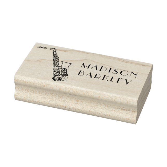 Saxophone Musician Band Teacher Rubber Stamp Gummistempel (Stempel)