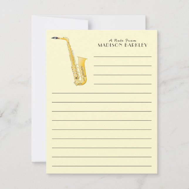 Saxophone Musicien Groupe Enseignant Carte de reme (Devant)