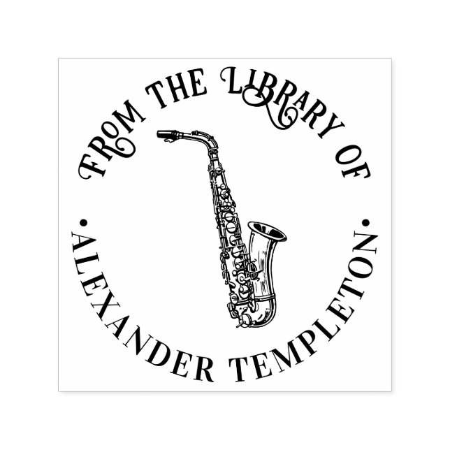 Saxophone Musikinstrument - Bibliothek Permastempel (Design)
