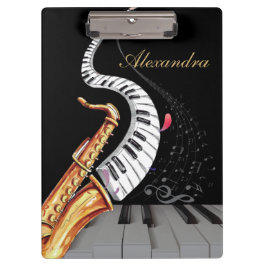 Saxophone Piano Music Luxus Personalisiert Klemmbrett
