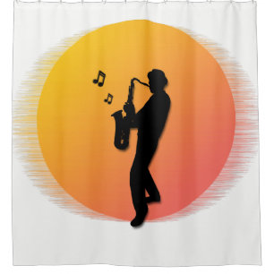 Saxophone Player Duschvorhang