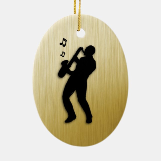 Saxophone Player Keramikornament (Hinten)