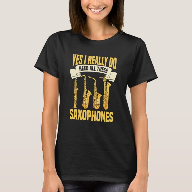 Saxophone Player Music Jazz Musician Saxophonist T-Shirt (Vorderseite)